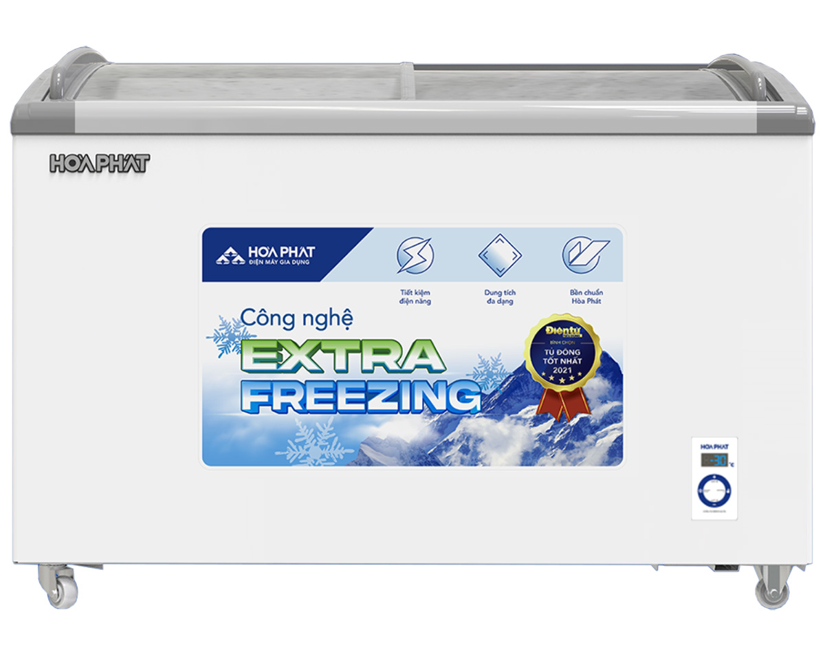 Tủ đông trưng bày Hòa Phát 1 ngăn 2 cánh HSF AD6280.C1 Dàn đồng.
