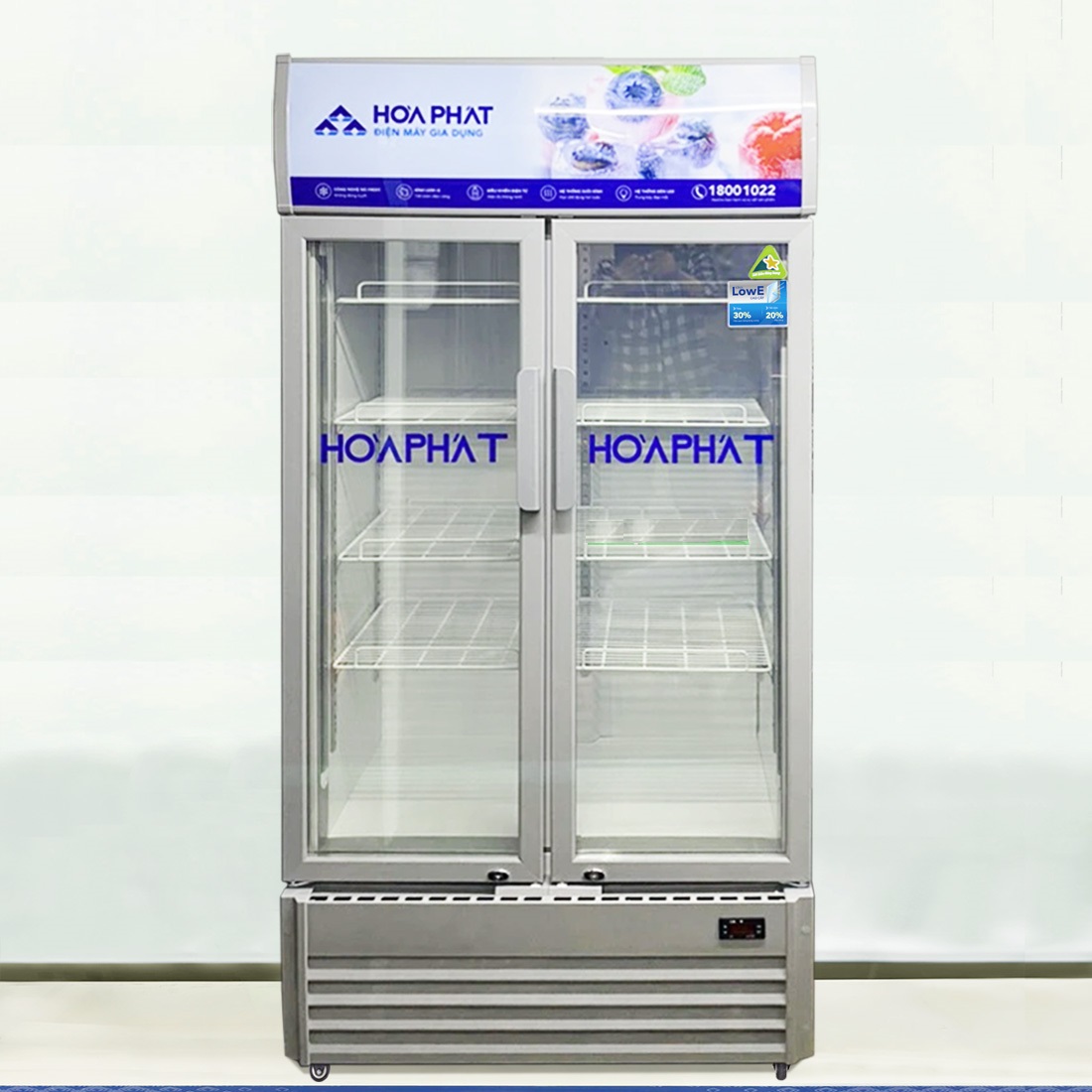 Tủ mát Hòa Phát 526L HSR D6526 2 cánh dàn đồng.