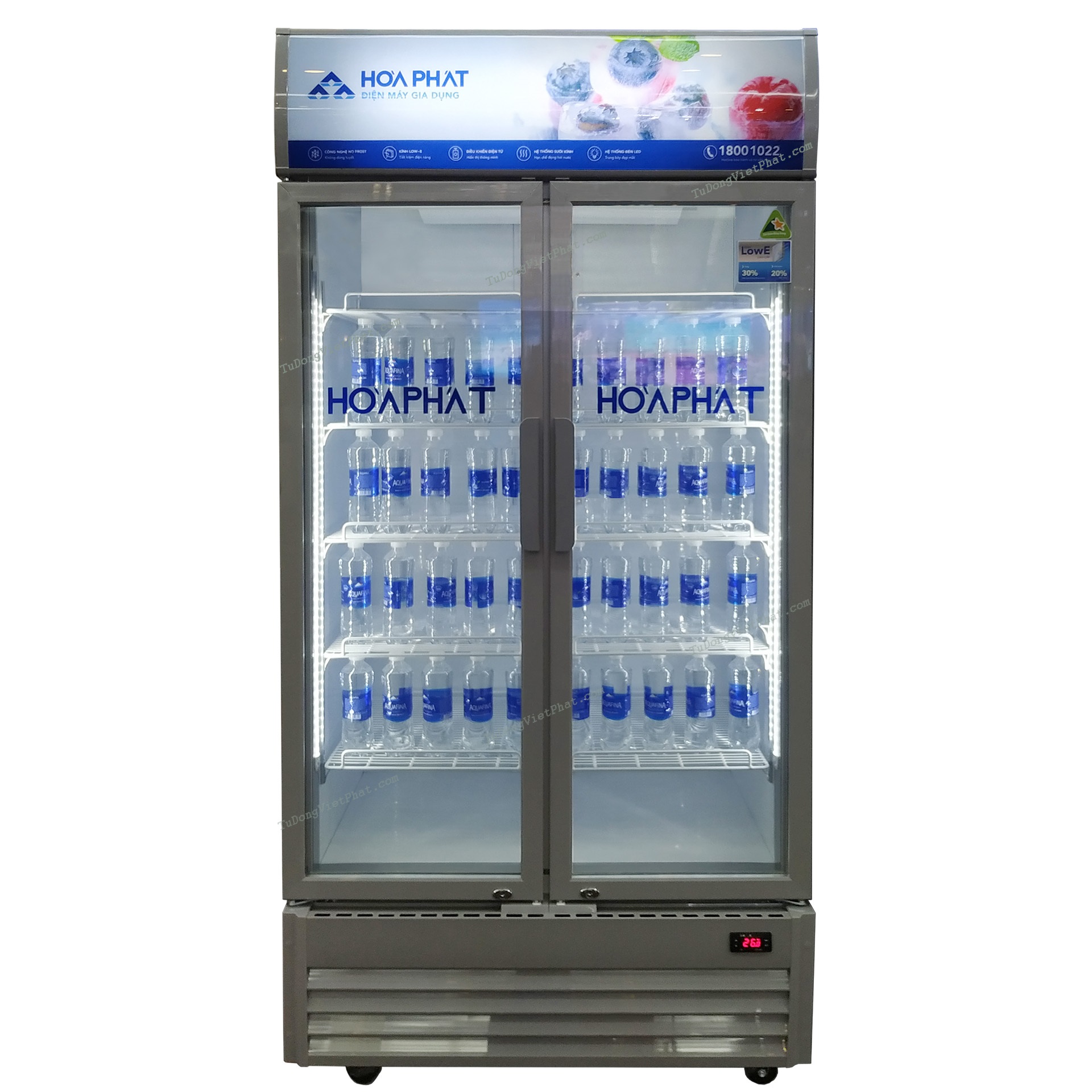 Tủ mát Hòa Phát 812 lít HSR D6812 2 cánh dàn đồng.